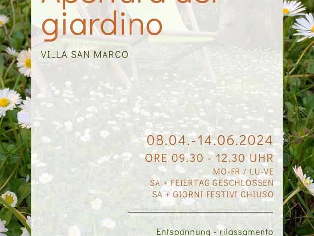 Foto für Gartenöffnung Villa San Marco